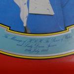 Reklamní plechový tác, svatba Diana a Charles Reklamní plechový tác, svatba Diana a Charles