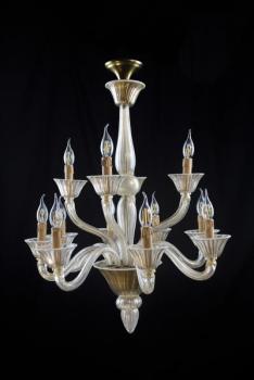 Benátský skleněný lustr 12 ramen reserve  Benátský skleněný lustr 12 ramen reserve