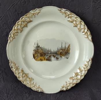 Talíř, zn. F&M ( Březová )  Talíř, zn. F&M ( Březová )