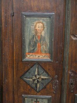 Barokní skříň Ježíš a Marie, planoucí srdce Barokní skříň Ježíš a Marie, planoucí srdce