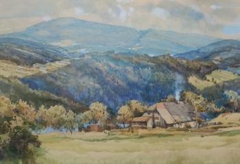 Schmidt Oskar : Šumava - Boubín, dat. 1950 Schmidt Oskar : Šumava - Boubín, dat. 1950