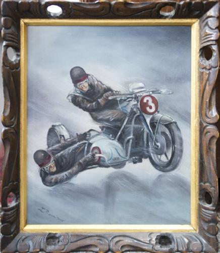 Motocykloví závodníci Motocykloví závodníci