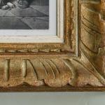 Mědirytina domácí štěstí signovaná Mědirytina domácí štěstí signovaná