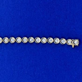 Zlatý článkový náramek s brilianty Zlatý článkový náramek s brilianty