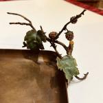 Vídeňský bronz, miska s ptáčkem Vídeňský bronz, miska s ptáčkem