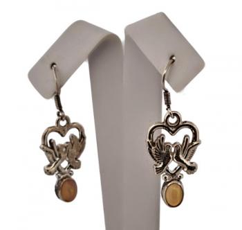 STŘÍBRNÉ NÁUŠNICE HOLUBICE S PŘÍRODNÍM OPÁLEM STŘÍBRNÉ NÁUŠNICE HOLUBICE S PŘÍRODNÍM OPÁLEM