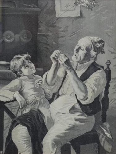 Gobelín - Navlékání nitě Gobelín - Navlékání nitě