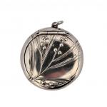 Secesní stříbrný přívěsek dózička se zrcátkem Secesní stříbrný přívěsek dózička se zrcátkem