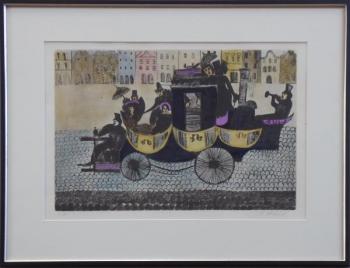 Pavlína Strnková - Kočár na náměstí v jižních Čech Pavlína Strnková - Kočár na náměstí v jižních Čech