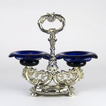 Stříbrná biedermeierová slánka Stříbrná biedermeierová slánka