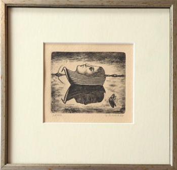 Jindřich Pileček - Zrcadlení, loďka s dívčím profi Jindřich Pileček - Zrcadlení, loďka s dívčím profi