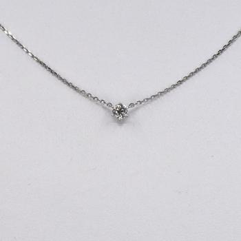 Bílozlatý přívěsek s briliantem a řetízkem - ALO Bílozlatý přívěsek s briliantem a řetízkem - ALO