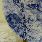 Kameninový kobaltový talíř Kameninový kobaltový talíř