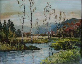 Krejčí: Potok v horské krajině Krejčí: Potok v horské krajině