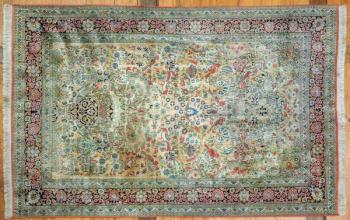 Hedvábný koberec z kašmíru strom života 197 X 118  Hedvábný koberec z kašmíru strom života 197 X 118