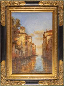 229. Kanál v Benátkách s gondolou 229. Kanál v Benátkách s gondolou