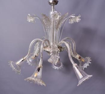 Benátský lustr ze štípaného skla. Murano Benátský lustr ze štípaného skla. Murano