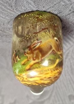 Porcelánová dýmka č.5 - Myslivecký motiv  Porcelánová dýmka č.5 - Myslivecký motiv