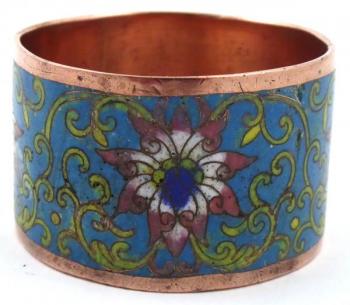 Měděný kroužek na ubrousky s barevným emailem Měděný kroužek na ubrousky s barevným emailem