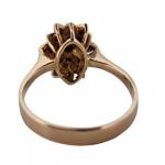 Zlatý diamantový prsten květinka z diamantů Zlatý diamantový prsten květinka z diamantů