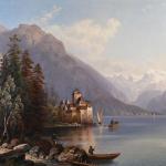 A.Forstmann : Pohled na zámek u jezera A.Forstmann : Pohled na zámek u jezera