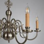 Mosazný holandský lustr s rybami. Zrenovovaný Mosazný holandský lustr s rybami. Zrenovovaný