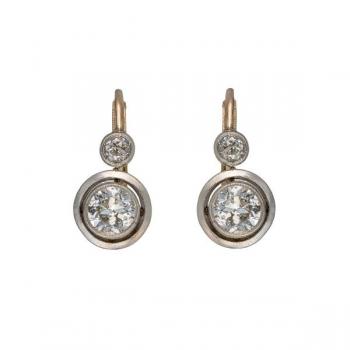 Náušnice s přírodními diamanty (1,60 ct) Art Deco Náušnice s přírodními diamanty (1,60 ct) Art Deco