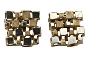 Stříbrné manžetové knoflíčky ”vesmírný věk” Stříbrné manžetové knoflíčky ”vesmírný věk”