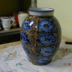 Malovaná keramická váza s dekorem květin Luby Malovaná keramická váza s dekorem květin Luby