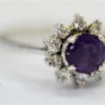 Stříbrná ametystová souprava - přívěsek a prsten Stříbrná ametystová souprava - přívěsek a prsten