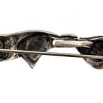 Stříbrná brož - markazitová mašlička Stříbrná brož - markazitová mašlička