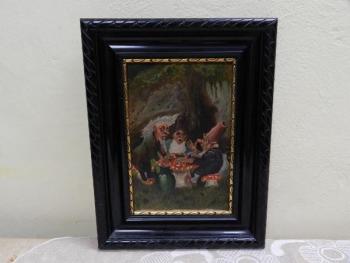 Obraz, trpaslíci, datováno 1928, signováno Obraz, trpaslíci, datováno 1928, signováno