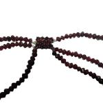 Třířadý granátový náhrdelník Třířadý granátový náhrdelník