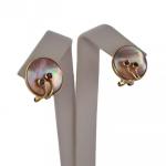 ZLATÉ NÁUŠNICE ”PERLEŤOVÉ KNOFLÍČKY” S KYTIČKAMI  ZLATÉ NÁUŠNICE ”PERLEŤOVÉ KNOFLÍČKY” S KYTIČKAMI