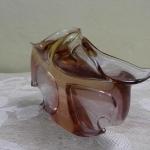 Autorský skleněný objekt, hutně tvarované sklo Autorský skleněný objekt, hutně tvarované sklo