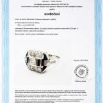 Zlatý prsten s diamanty a safíry  Art Deco Zlatý prsten s diamanty a safíry  Art Deco