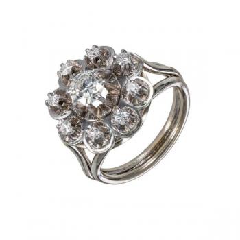 Zlatý prsten s přírodními diamanty Zlatý prsten s přírodními diamanty