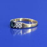 Au 750/1000/3,00 g, safír, diamanty 0,12 ct Au 750/1000/3,00 g, safír, diamanty 0,12 ct