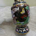 Zdobená modrá váza, cloisonné Zdobená modrá váza, cloisonné