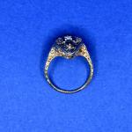 Bílozlatý art deco prsten s briliantem Bílozlatý art deco prsten s briliantem