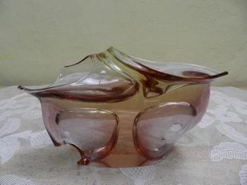 Autorský skleněný objekt, hutně tvarované sklo Autorský skleněný objekt, hutně tvarované sklo