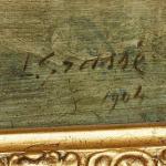 Klidná vodní krajina s plachetnicemi Signováno Klidná vodní krajina s plachetnicemi Signováno