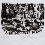 Olga Čechová - Čtyři ex libris, PF 1974 Olga Čechová - Čtyři ex libris, PF 1974