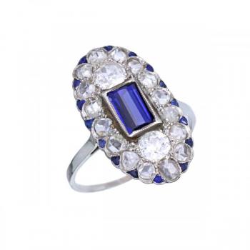 Art deco zlatý prsten s přírodními diamanty 1,2 ct Art deco zlatý prsten s přírodními diamanty 1,2 ct