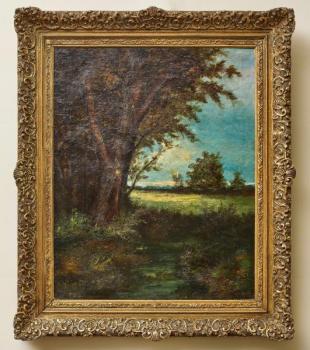 Výhled do krajiny. Sign. 92 X 77 cm Výhled do krajiny. Sign. 92 X 77 cm