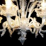 Šestiramenný benátský lustr Murano. Zrestaurovaný Šestiramenný benátský lustr Murano. Zrestaurovaný