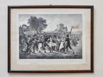 Litografie Scéna říjnové slavnosti římské Litografie Scéna říjnové slavnosti římské