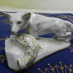 Zlacená porcelánová soška, liška - Horní Slavkov Zlacená porcelánová soška, liška - Horní Slavkov