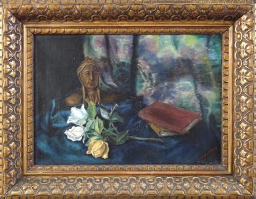 Z.Sobotova - Zátiší s bystou Danta Z.Sobotova - Zátiší s bystou Danta