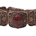 Stříbrný náramek s přírodními kameny Stříbrný náramek s přírodními kameny